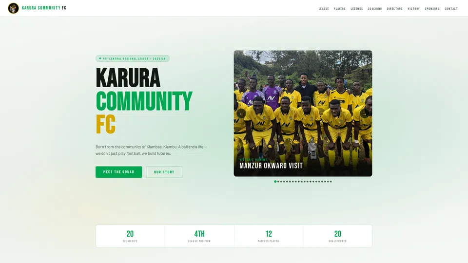 Homepage snapshot at launch