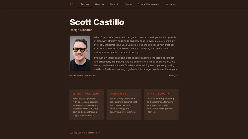 Homepage snapshot at launch