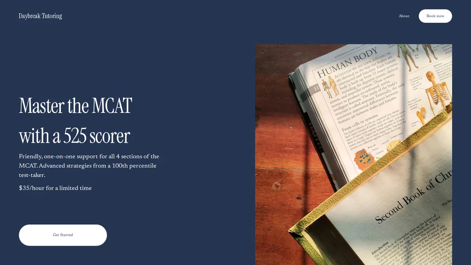 Homepage snapshot at launch