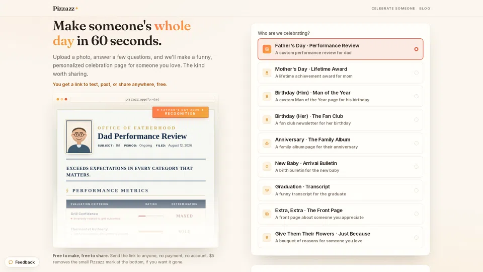 Homepage snapshot at launch