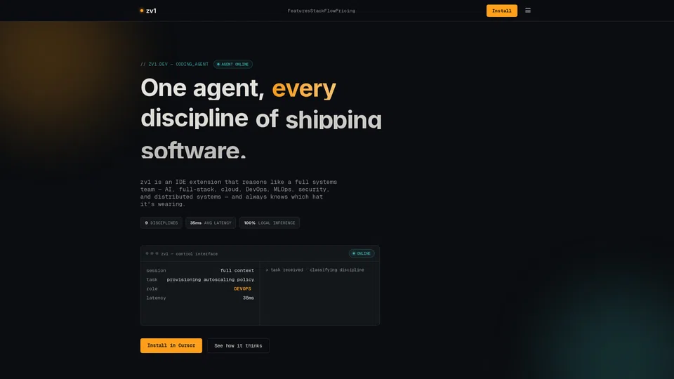 Homepage snapshot at launch