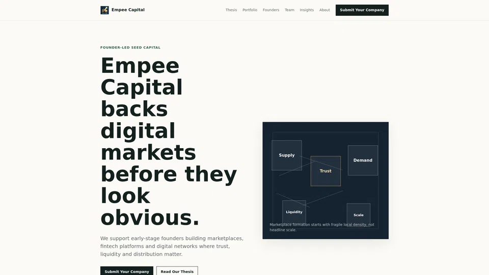Homepage snapshot at launch