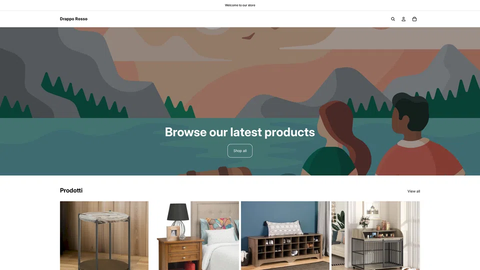 Homepage snapshot at launch