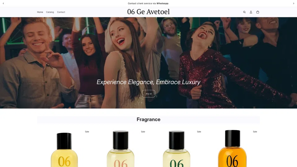 Homepage snapshot at launch