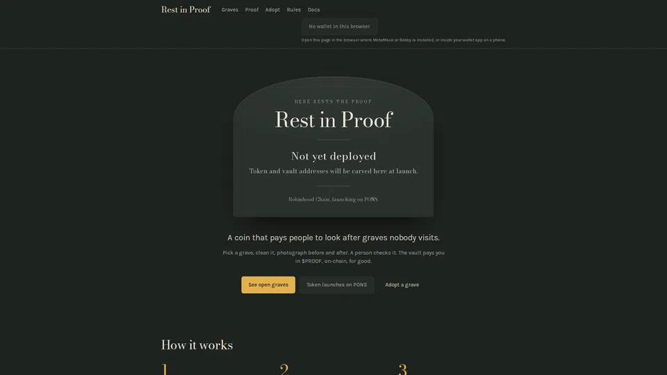 Homepage snapshot at launch