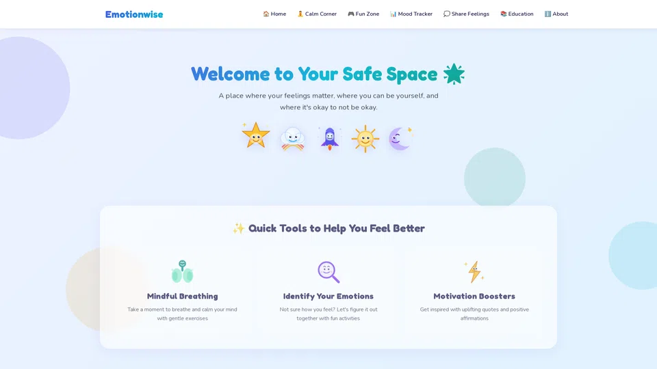 Homepage snapshot at launch