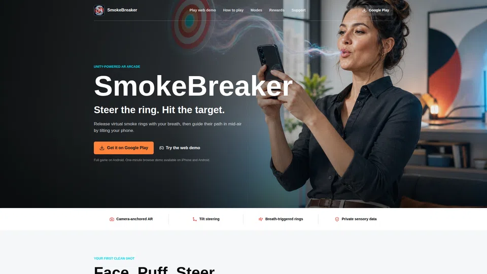 Homepage snapshot at launch