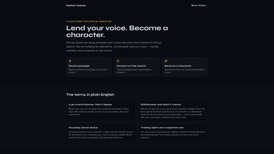Homepage snapshot at launch