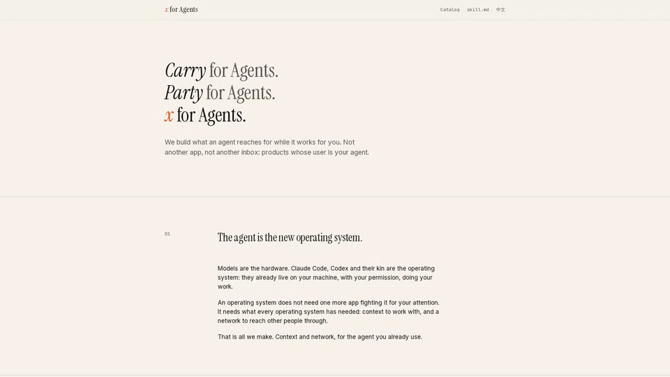Homepage snapshot at launch