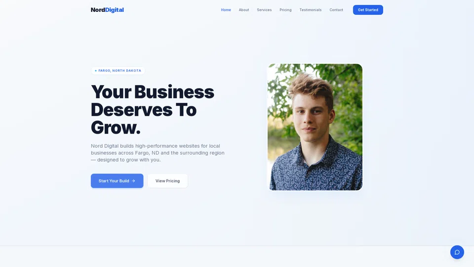 Homepage snapshot at launch