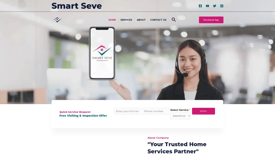 Homepage snapshot at launch