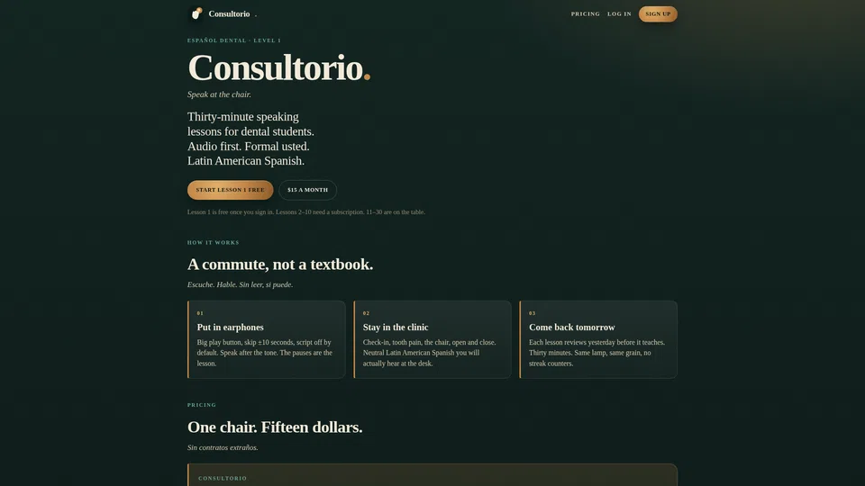 Homepage snapshot at launch