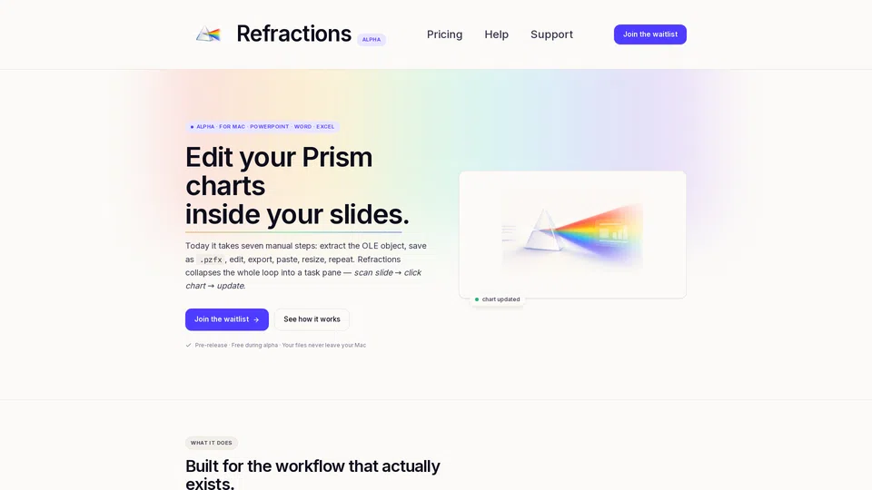 Homepage snapshot at launch