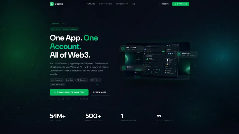 Homepage snapshot at launch