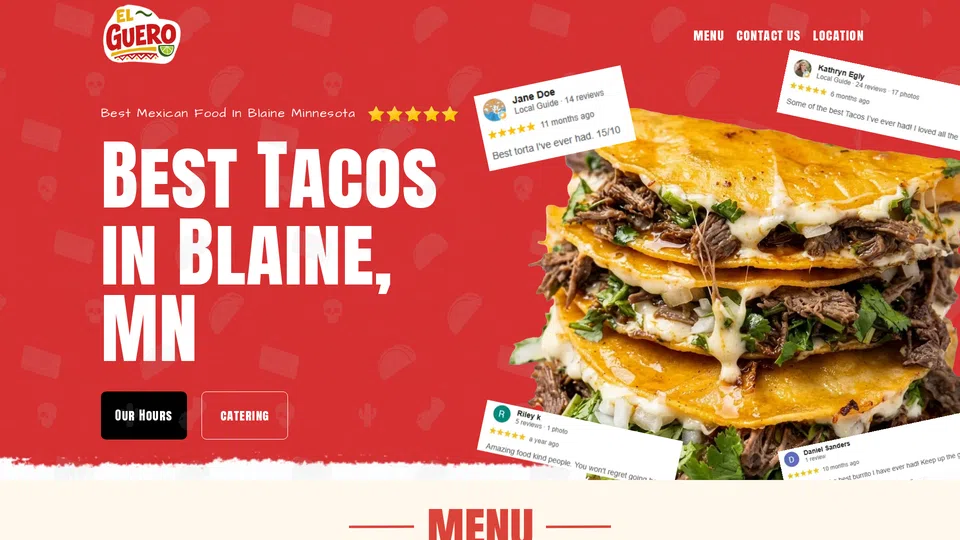 Homepage snapshot at launch