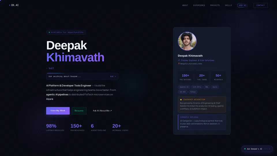 Homepage snapshot at launch