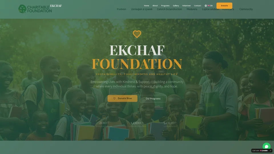 Homepage snapshot at launch