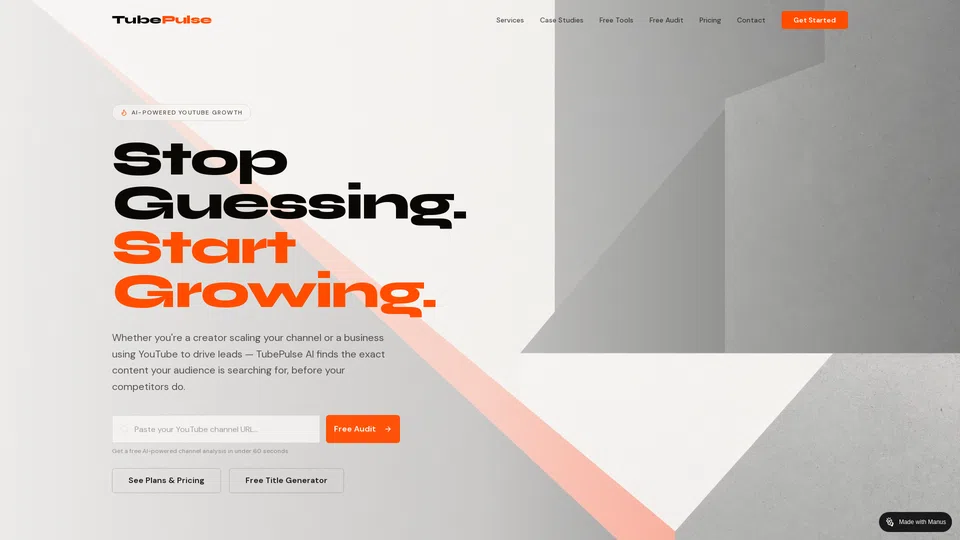Homepage snapshot at launch