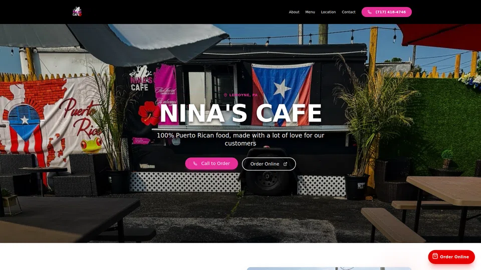 Homepage snapshot at launch