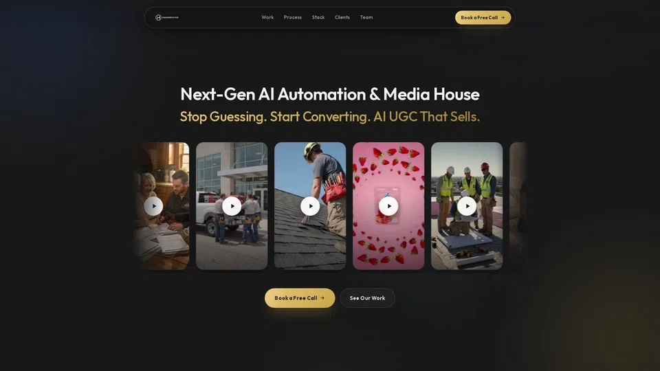 Homepage snapshot at launch