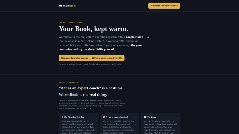 Homepage snapshot at launch
