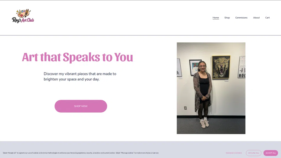 Homepage snapshot at launch