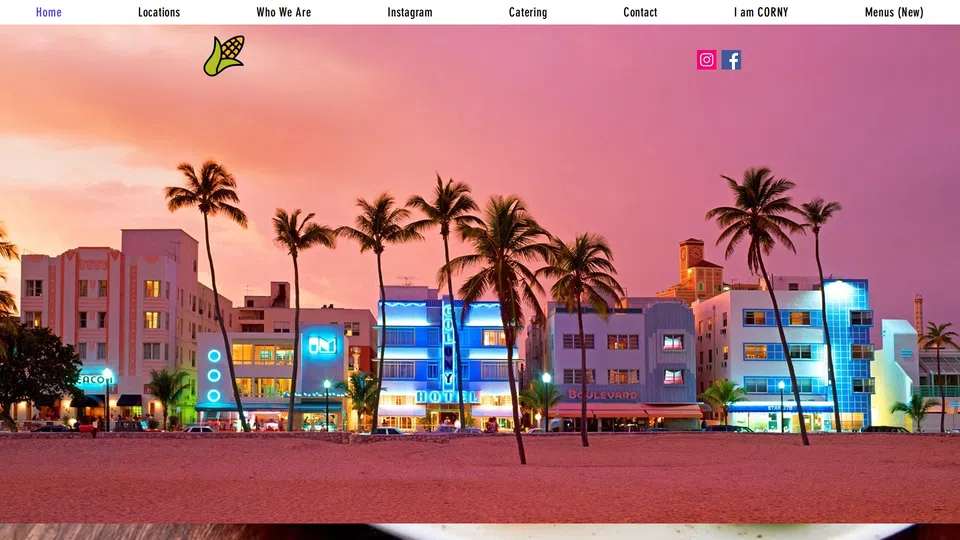 Homepage snapshot at launch