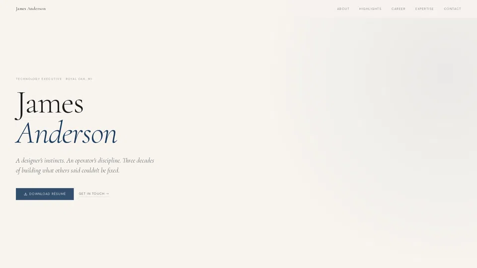 Homepage snapshot at launch