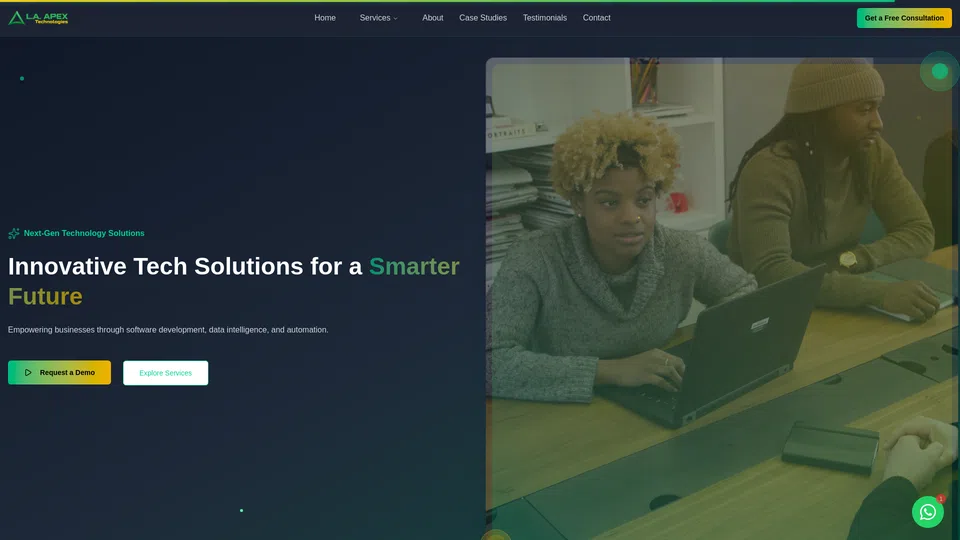 Homepage snapshot at launch