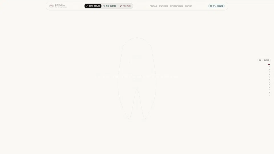 Homepage snapshot at launch