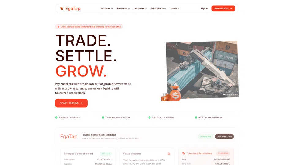 Homepage snapshot at launch