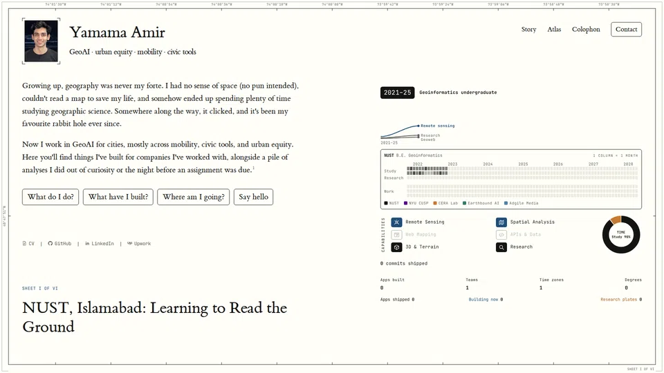 Homepage snapshot at launch
