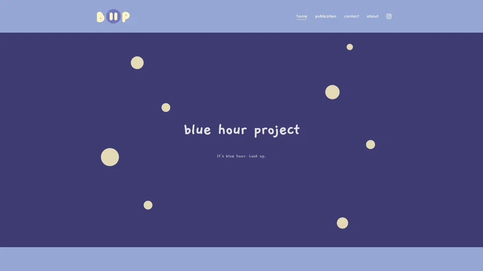 Homepage snapshot at launch