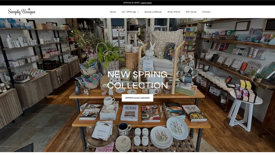 Homepage snapshot at launch