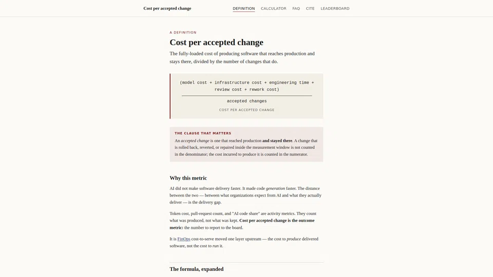 Homepage snapshot at launch