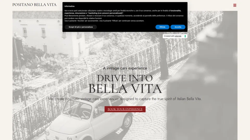 Homepage snapshot at launch