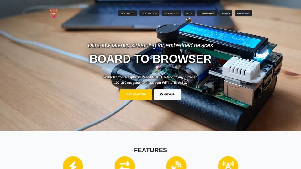 Homepage snapshot at launch
