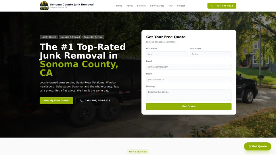 Homepage snapshot at launch