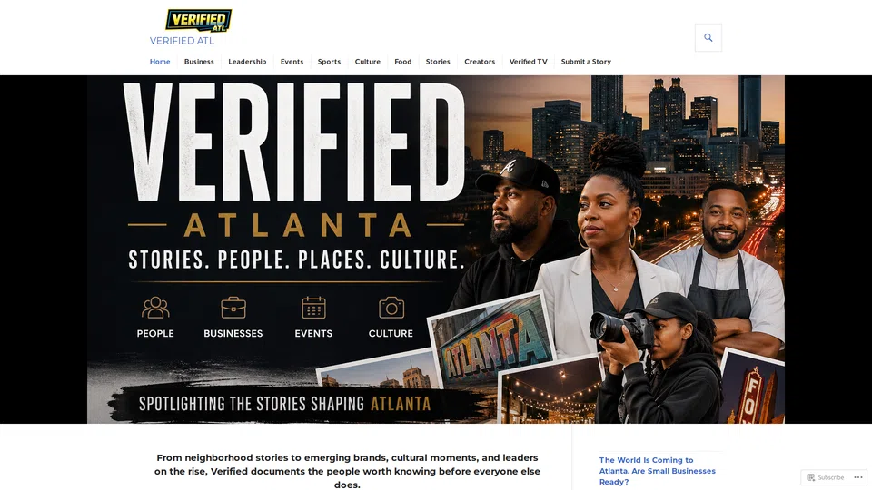 Homepage snapshot at launch
