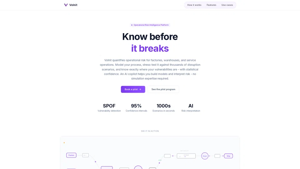 Homepage snapshot at launch