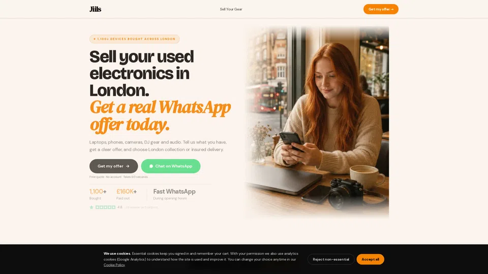 Homepage snapshot at launch
