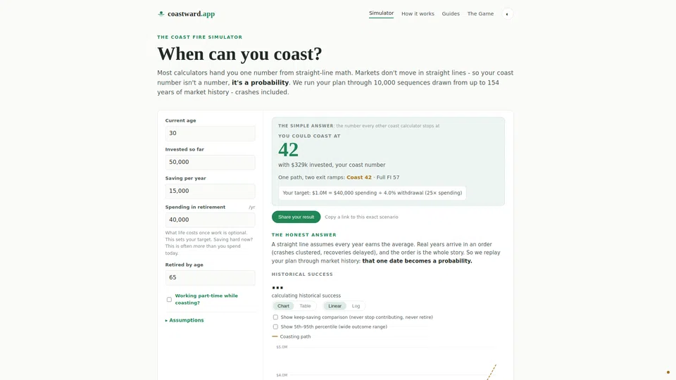 Homepage snapshot at launch