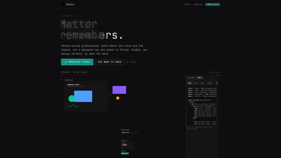 Homepage snapshot at launch