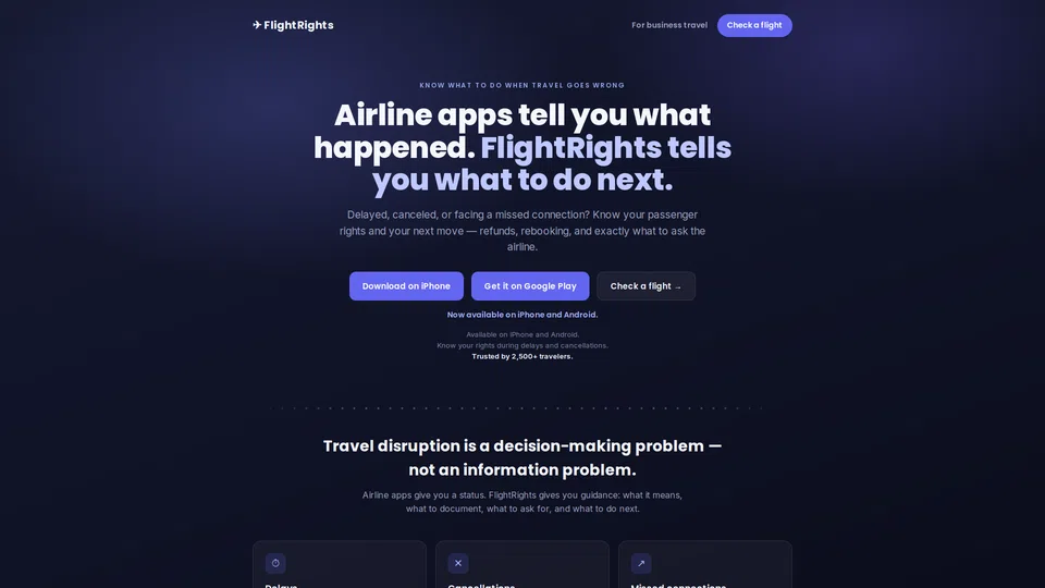 Homepage snapshot at launch
