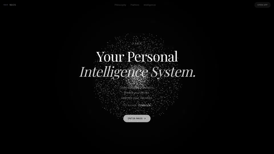 Homepage snapshot at launch