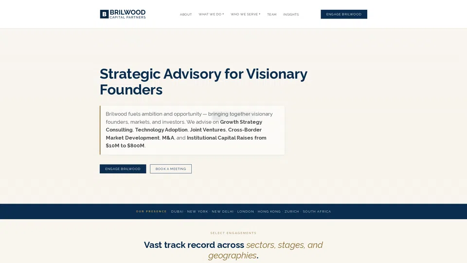 Homepage snapshot at launch