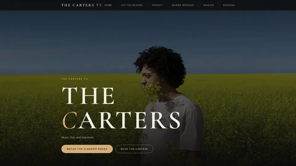 Homepage snapshot at launch