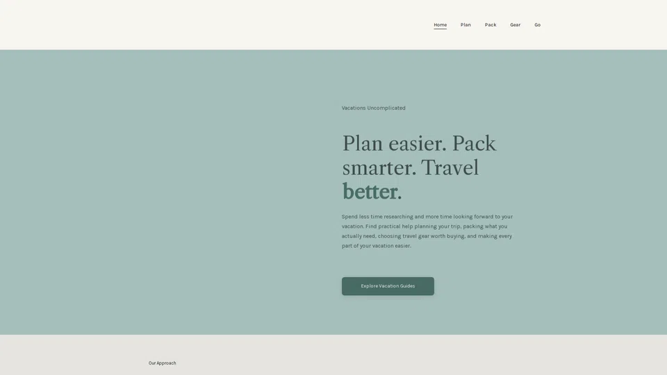 Homepage snapshot at launch