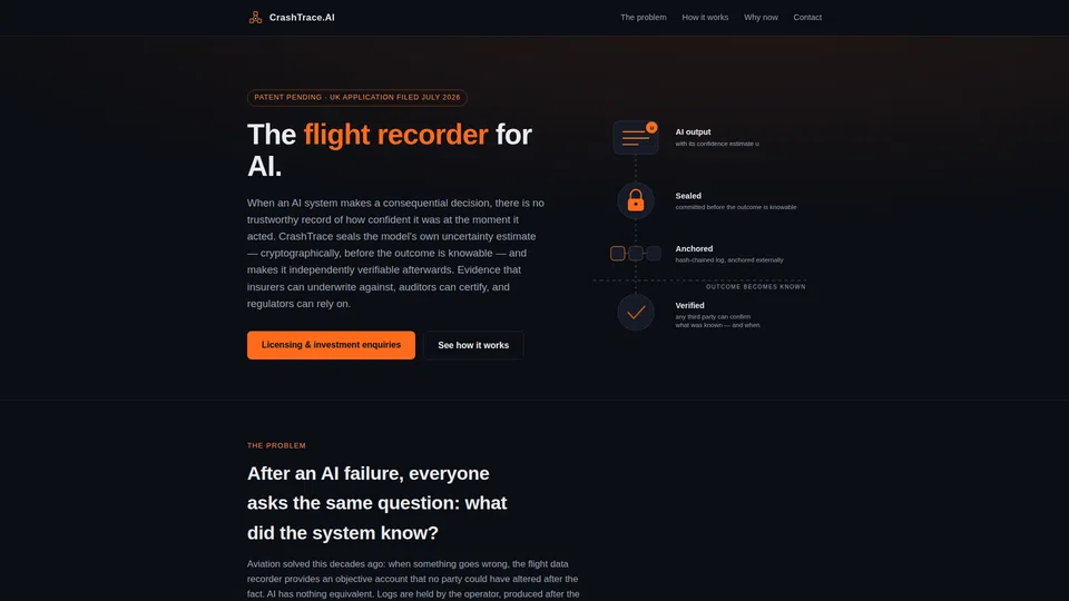 Homepage snapshot at launch