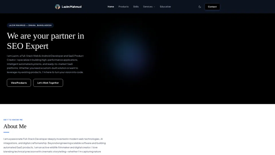 Homepage snapshot at launch
